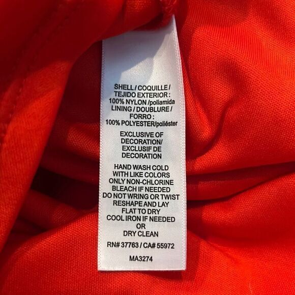 Laundry By Shelli Segal Womens Red Short Sleeve Overlay Sheath Lace Dress Size 4 - Picture 9 of 10